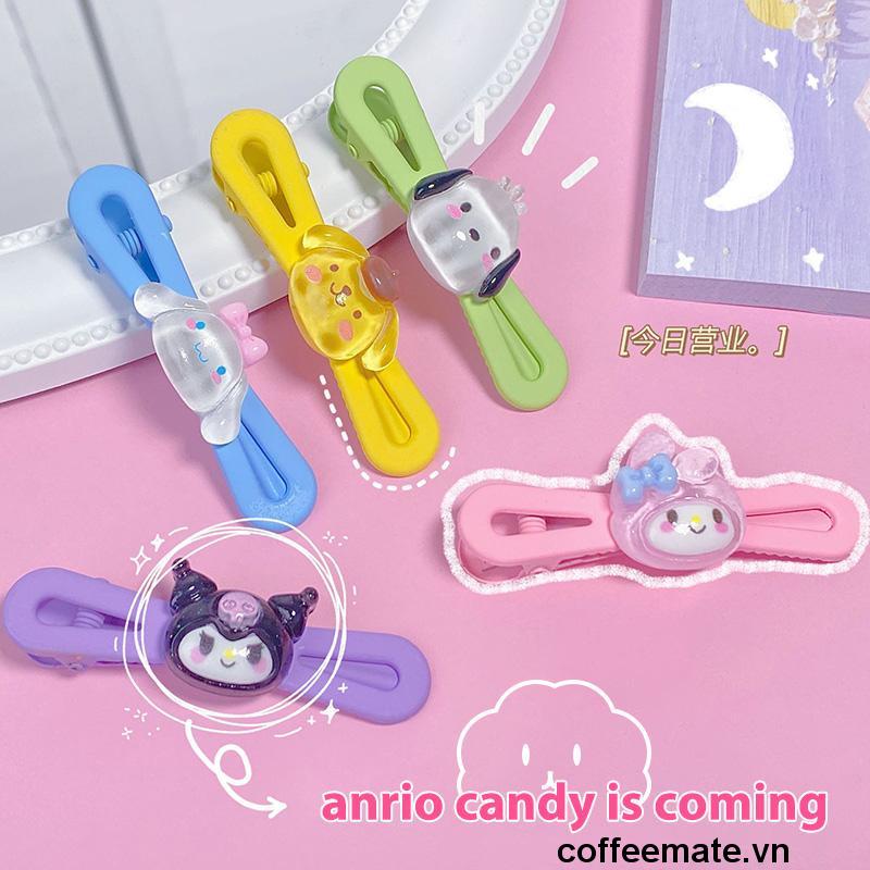 【coffeemate】⚡Sanrio Kẹp Tóc Mái Ngang Hình Cinnamoroll Dog Kuromi Hoạt Hình Dễ Thương Cho Nữ Sinh