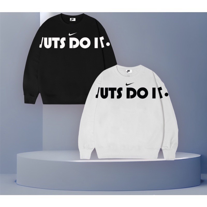 Áo sweater NIKE JUST DO IT chính hãng , Áo nỉ dài tay chuẩn from nam nữ , tag mác đầy đủ  ACA STORE 222