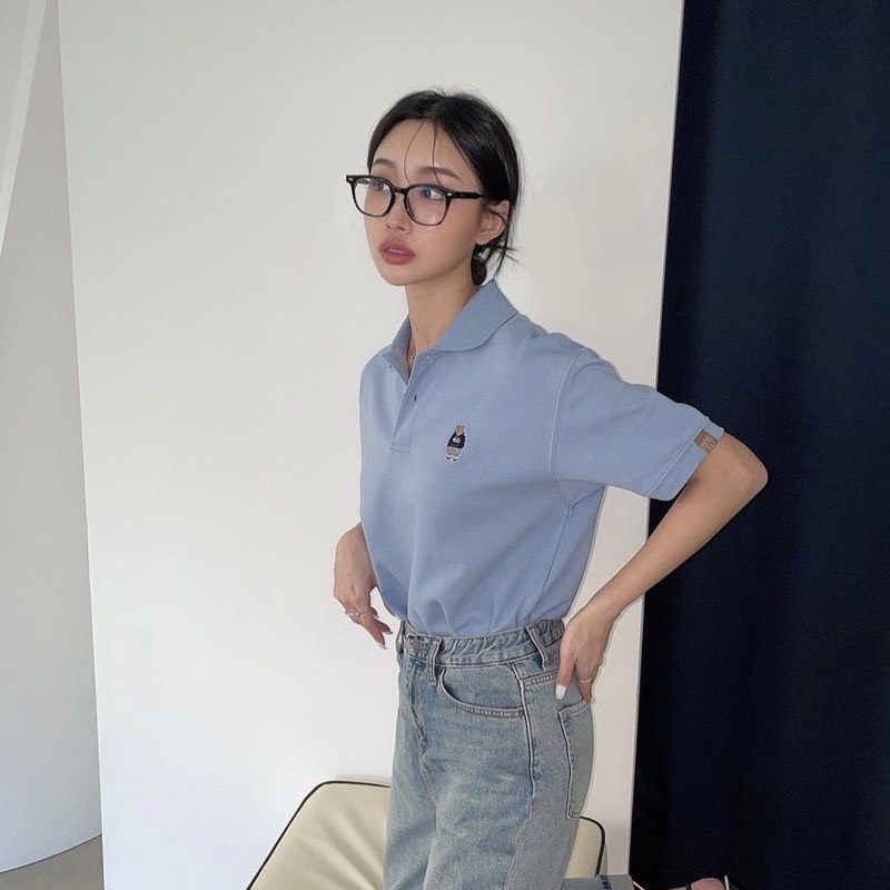 A957- ÁO POLO NỮ THÊU GẤU W 4 MÀU