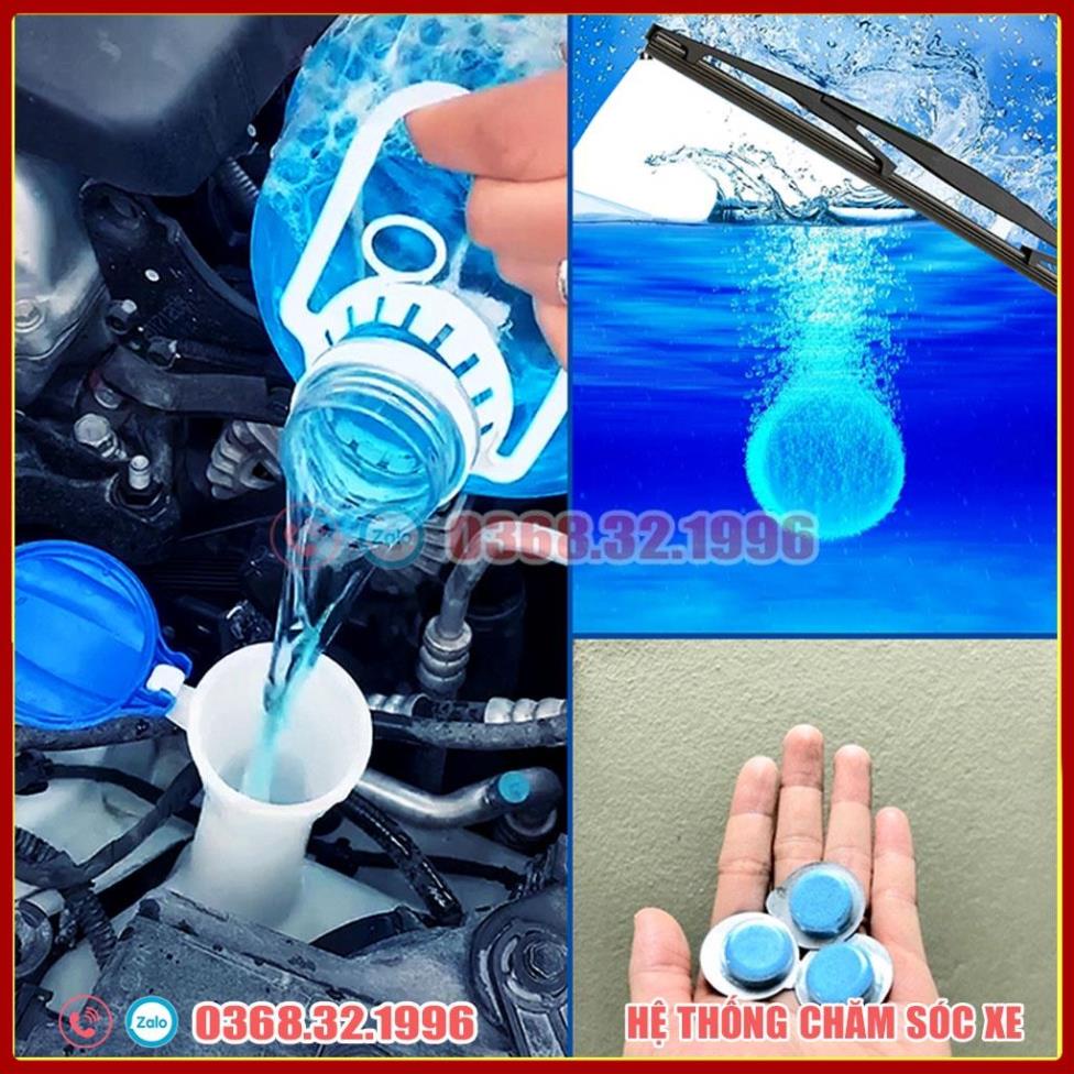 Viên Sủi Rửa Kính Xe Ô Tô - Nước Rửa Kính Xe Hơi - Viên Pha Nước Rửa Gương Kính - Làm Sạch Gương
