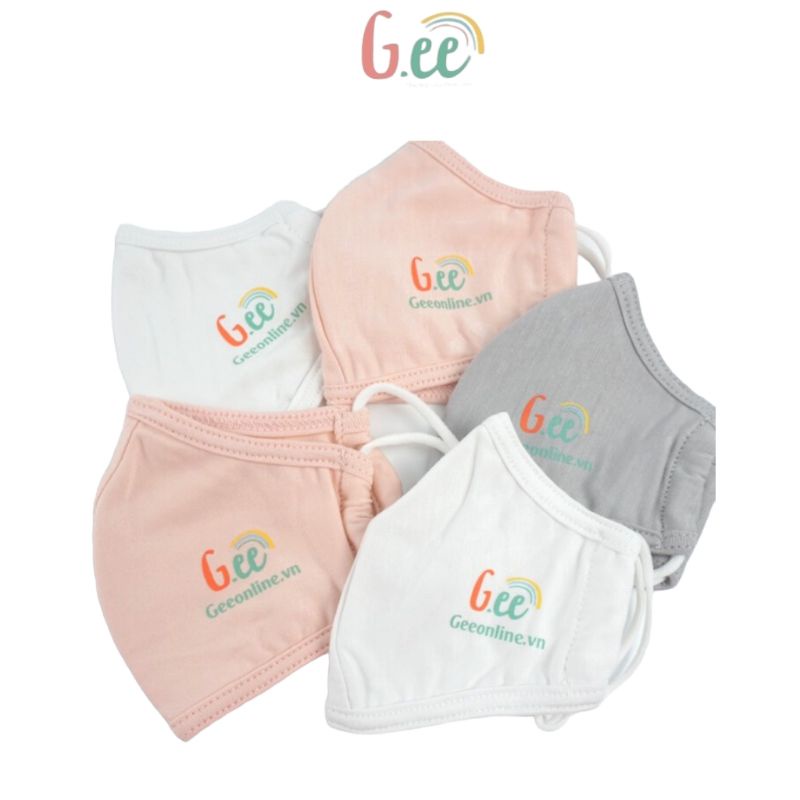 Khẩu Trang Bé Sơ Sinh, Trẻ Em, Người Lớn Kháng Khuẩn Gee Vải Sợi Tre Mềm Mịn Không Mùi