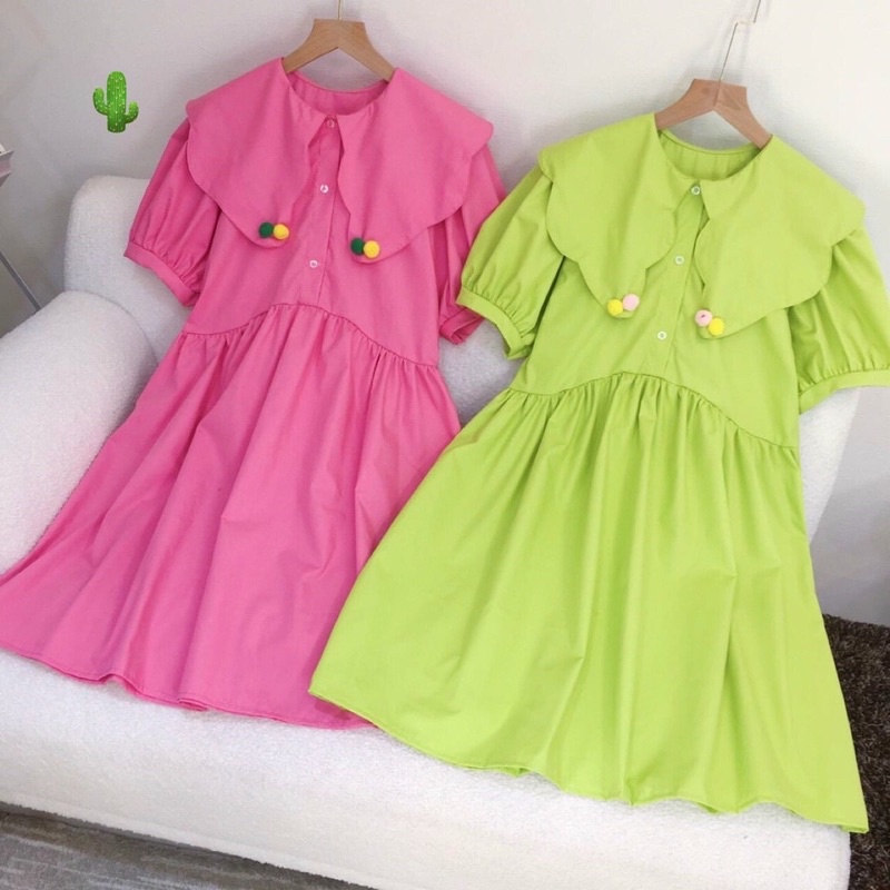 Đầm babydoll kate cổ bèo