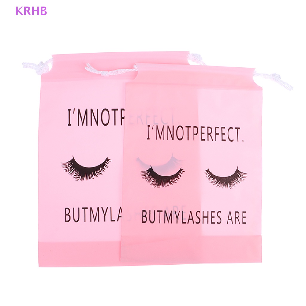 Set 10 Túi Nhựa Dây Rút Đựng Đồ Trang Điểm Tiện Dụng Mới