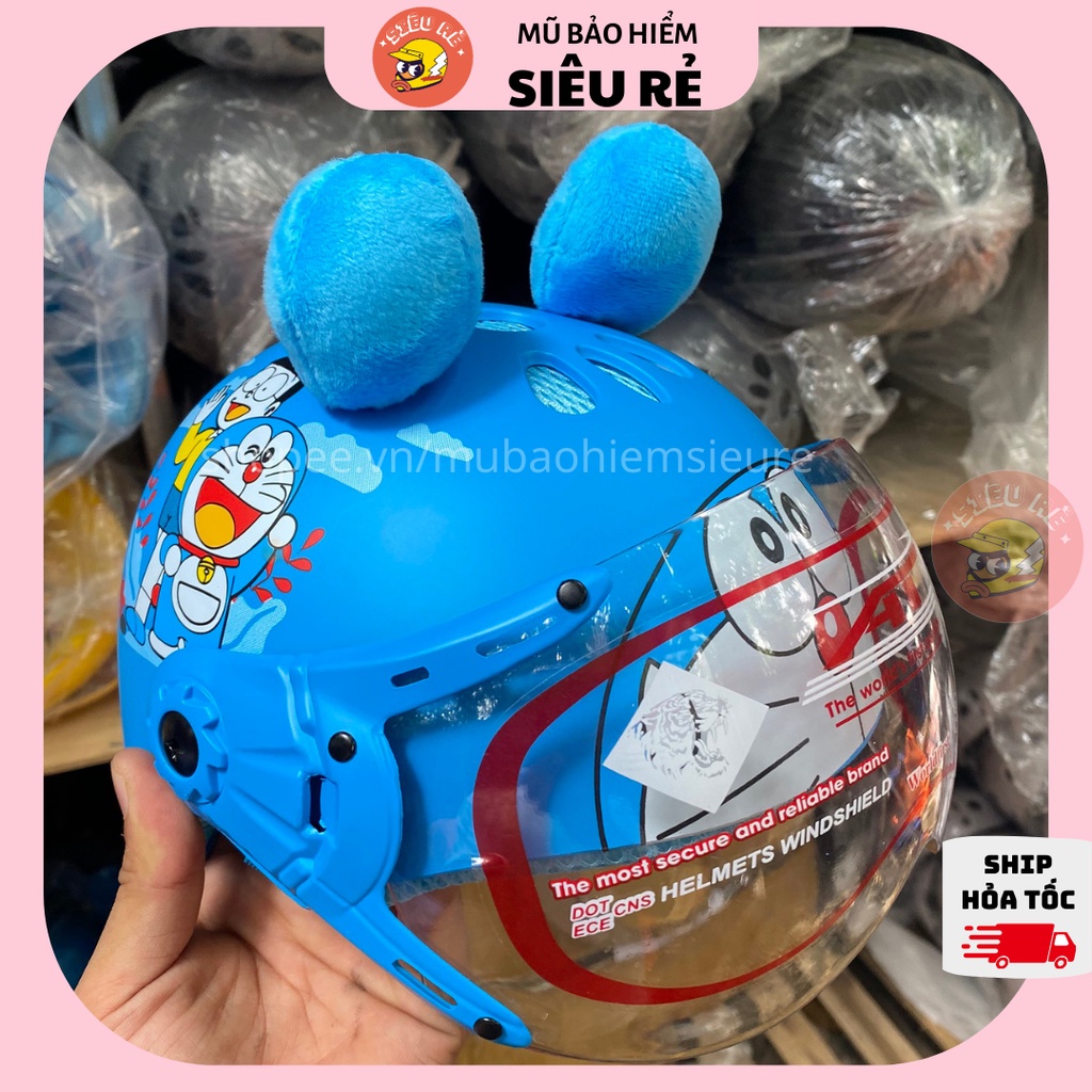 Mũ bảo hiểm cho bé AT Size Đại (8-15 tuổi) có kính chính hãng đáng yêu dành cho bé  , nón bảo hiểm trẻ em cao cấp