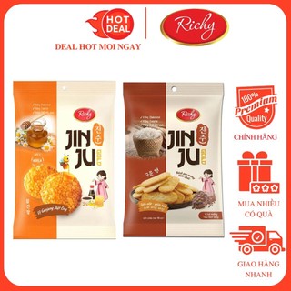 Bánh Gạo Jinju Richy Mật Ong/Vị Bò Nướng Tiêu Gói 134.4G