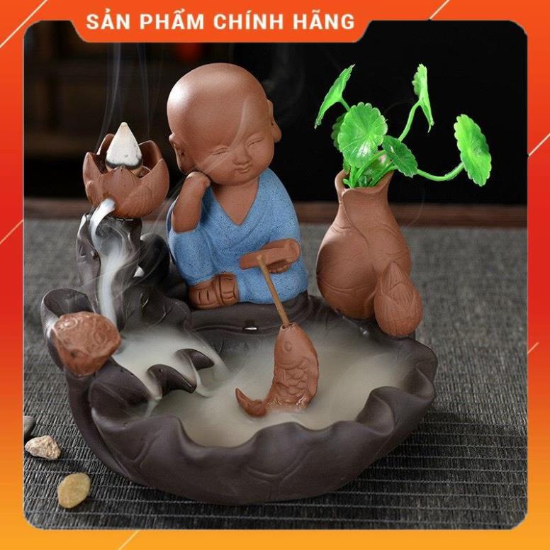 GIÁ XƯỞNG Thác Khói Trầm Hương Phật Thiền Toạ Hòn Non Bộ - Tặng 10 Nụ Trầm [Tổng Kho Dụng Cụ Trầm Hương]