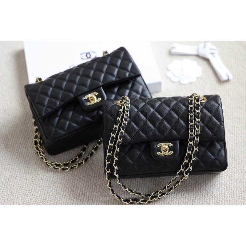 Túi Chanel classic size 25 chất da caviar fullbox