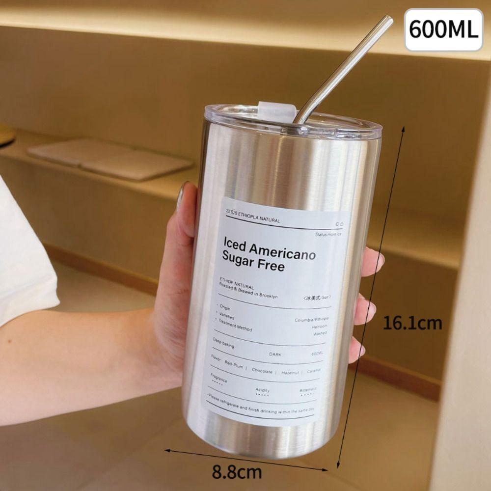 Cốc Nước Giữ Nhiệt 600ML Bằng Thép Không Gỉ