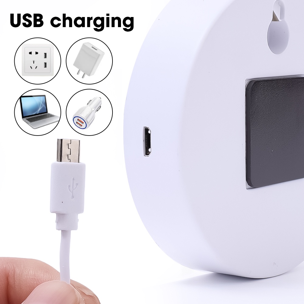 Đèn Led 8 Bóng Gắn Tường 2 Màu Tùy Chọn Cảm Ứng Chuyển Động Kèm Sạc USB Tiện Dụng Cho Phòng Ngủ / Hành Lang / Phòng Ngủ / Nhà Bếp