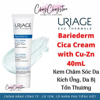 [TEM CTY] URIAGE Bariederm Cica Cream 40mL - Kem Chăm Sóc Da Kích Ứng, Da Bị Tổn Thương