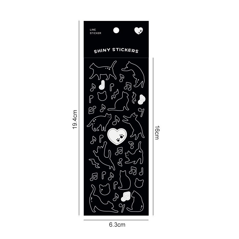 Sticker nhũ trang trí sự kiện cho sổ tay, thiệp mời (SN17)