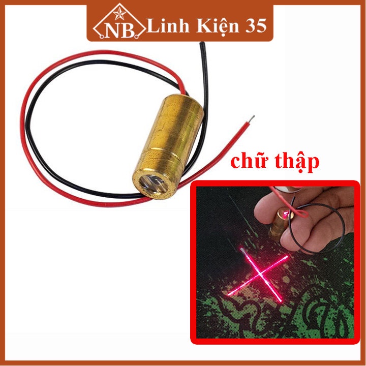 Đầu phát Laze 9mm 3V 5mW sáng đỏ dây dài 11cm