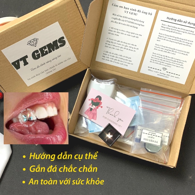 Bộ dụng cụ gắn đá răng tại nhà VTGEMS