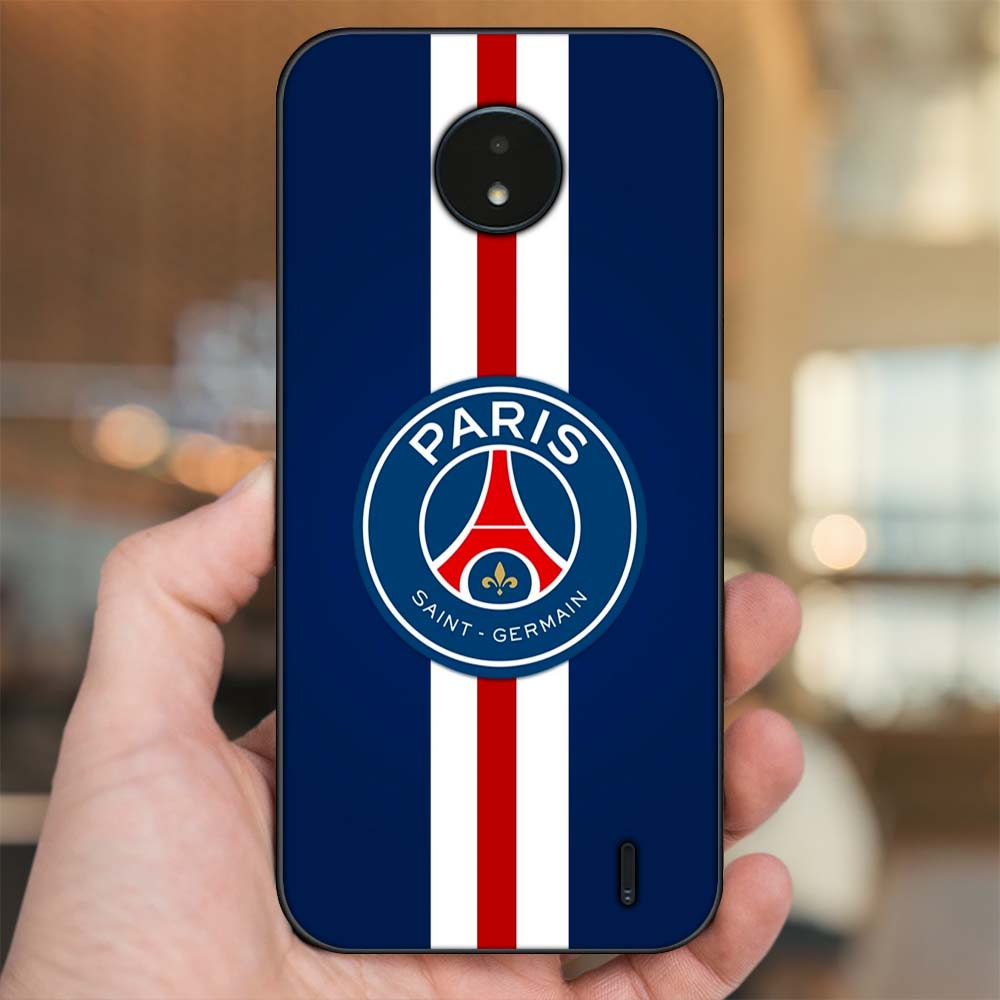 Ốp lưng Nokia C20 viền đen in hình CLB Bóng Đá PSG Paris Saint Germain