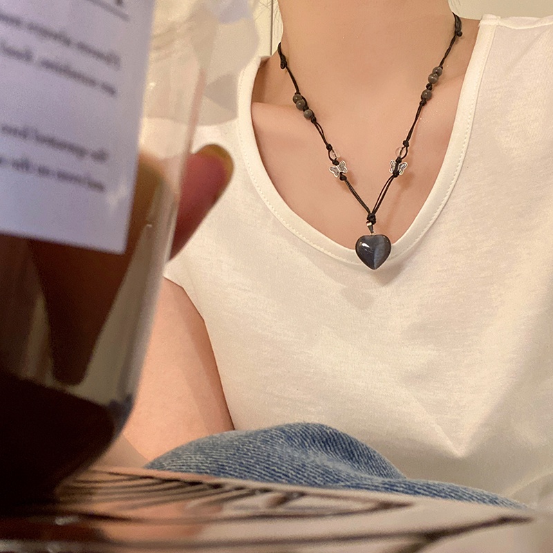 Vòng cổ Mặt Hình Trái Tim / Bướm Đính Hạt Ngọt Ngào Thời Trang