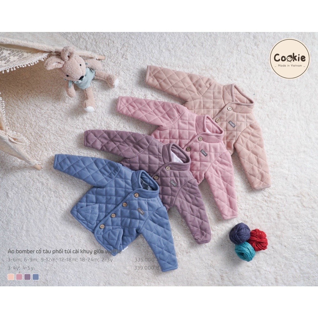 Cookie Áo khoác nỉ chần bông cho bé