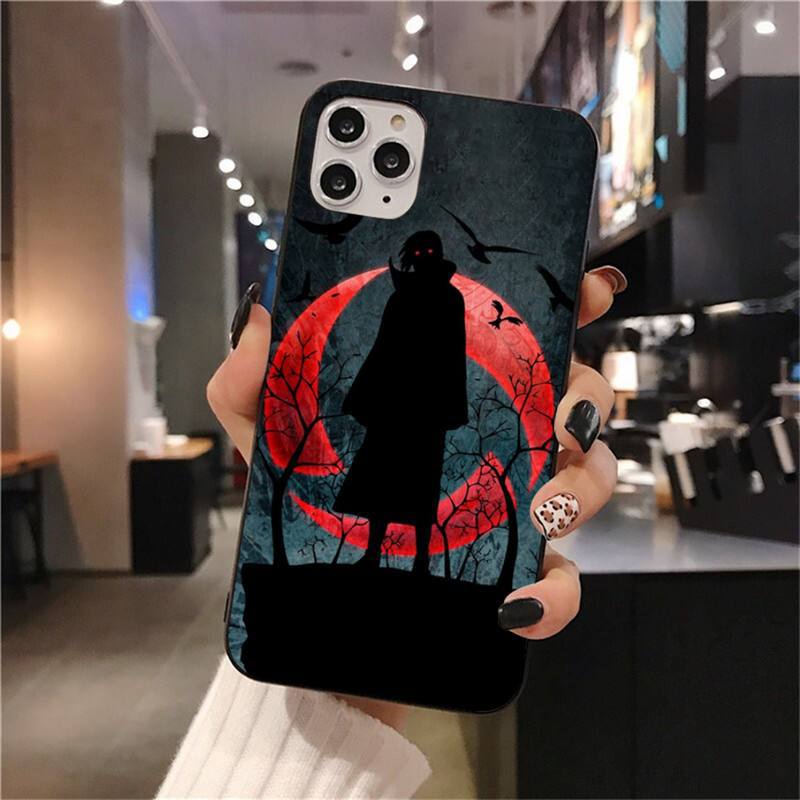 Ốp Điện Thoại TPU Dẻo Họa Tiết Hoạt Hình Naruto Sharingan Itachi Cho iPhone 6 6S 7 8 Plus X XS XR 11 12 13 14 Pro Max