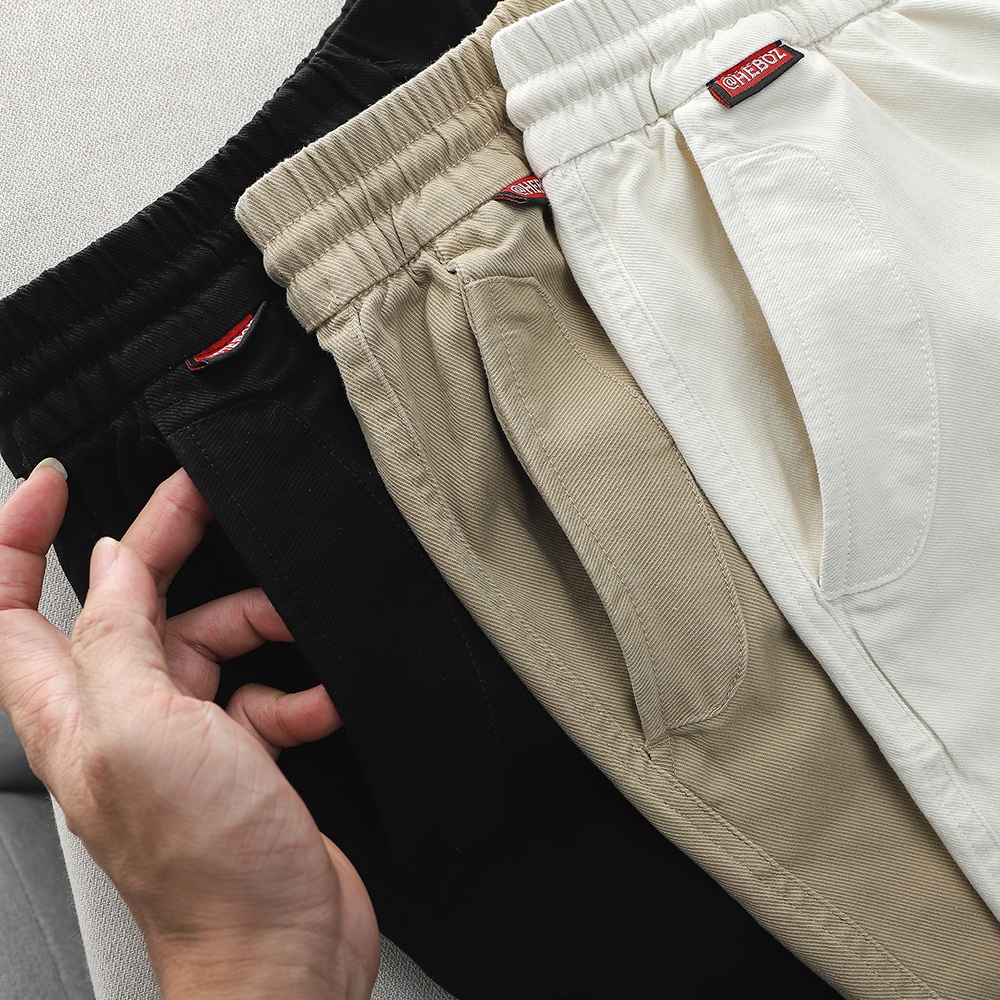 Quần short đùi kaki lưng thun chất vải cao cấp thun co giãn nhẹ có dây rút Heboz 5M - 00001408