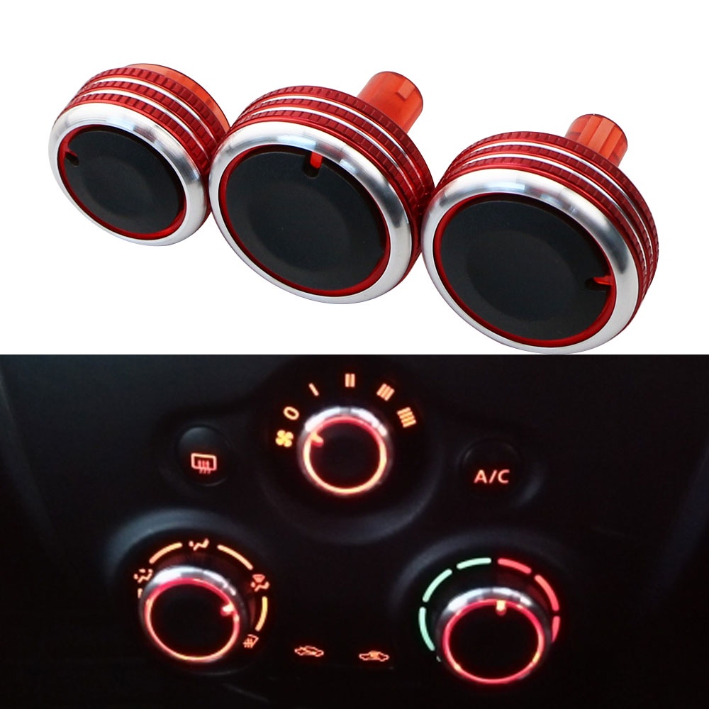 Bộ 3 Nút Vặn Điều Khiển Điều Hòa Không Khí Cho Nissan New Sunny March AC