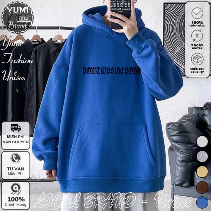 Áo Hoodie DonKissMeSober Local Brand Unisex nỉ bông cao cấp dày - Áo Khoác Nỉ Form Rộng