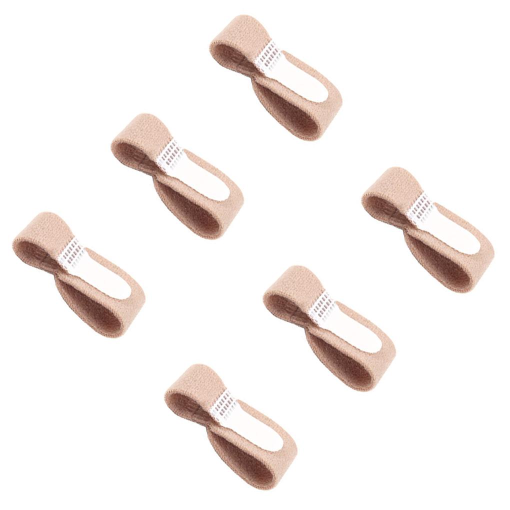 Set 6 Dụng Cụ Tách Ngón Chân Bằng Nylon Thoáng Khí Bảo Vệ Chân Có Thể Giặt Và Tái Sử Dụng