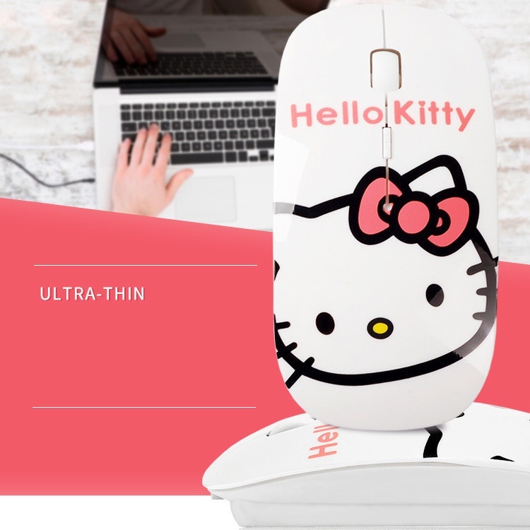 Chuột không dây 2.4GHz Siêu Mỏng Họa Tiết Doraemon / Mèo Máy