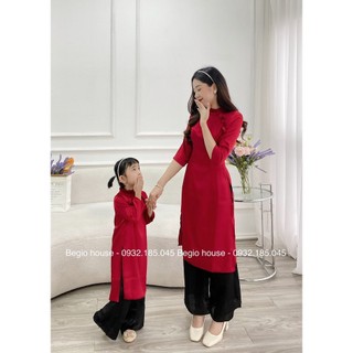 ÁO dài lụa cho mẹ và bé gái