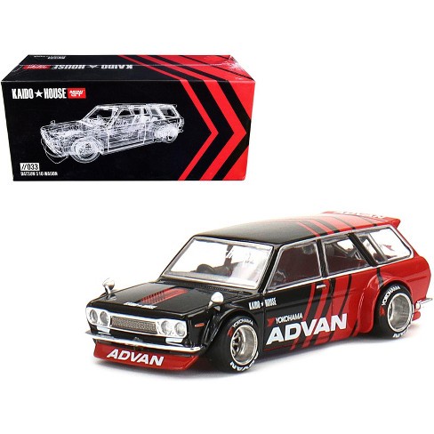 (Premium bánh cao su) Xe mô hình MINI GT (KHMG033) Datsun KAIDO 510 Wagon ADVAN