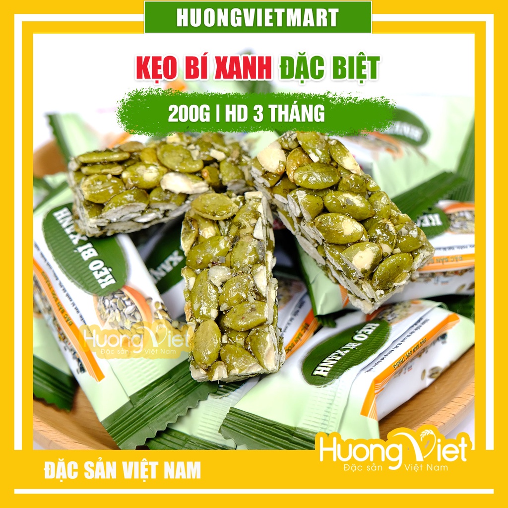 Combo 3 kẹo bí xanh Tân Huê Viên 200g, bánh kẹo đặc sản miền tây, kẹo tết đãi khách