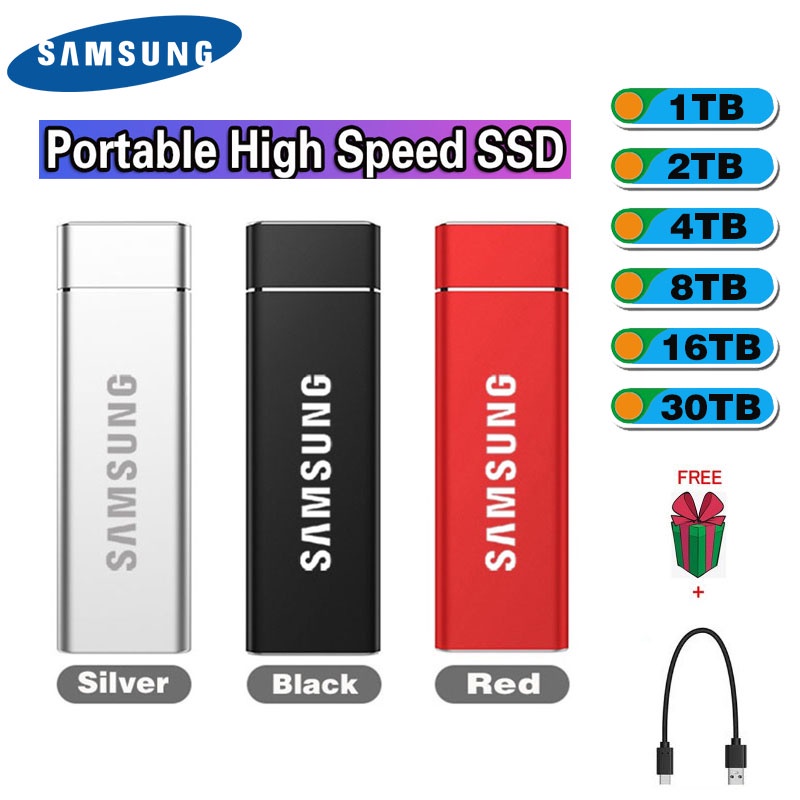 SAMSUNG Ổ Cứng di động SSD 16TB 30TB ổ di động Usb 3.0 Loại