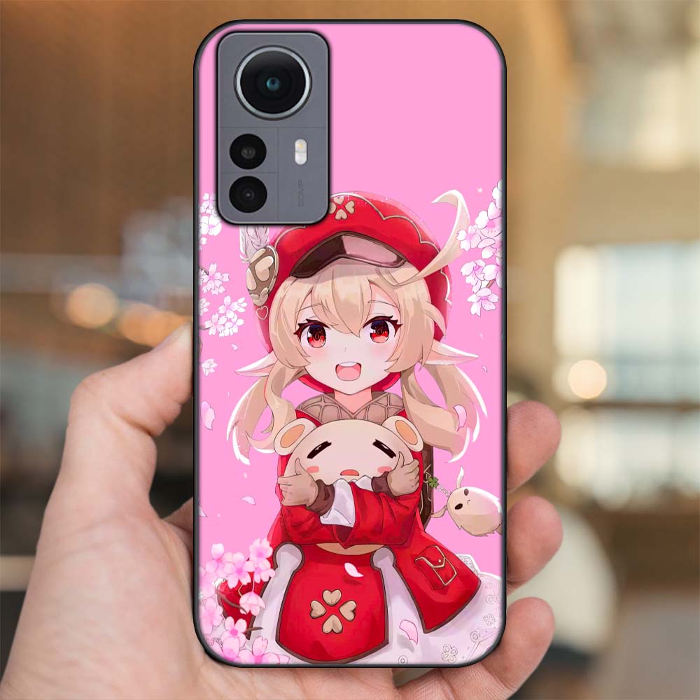 Ốp lưng Xiaomi 12 Pro 5G viền đen in hình Klee Genshin Impact