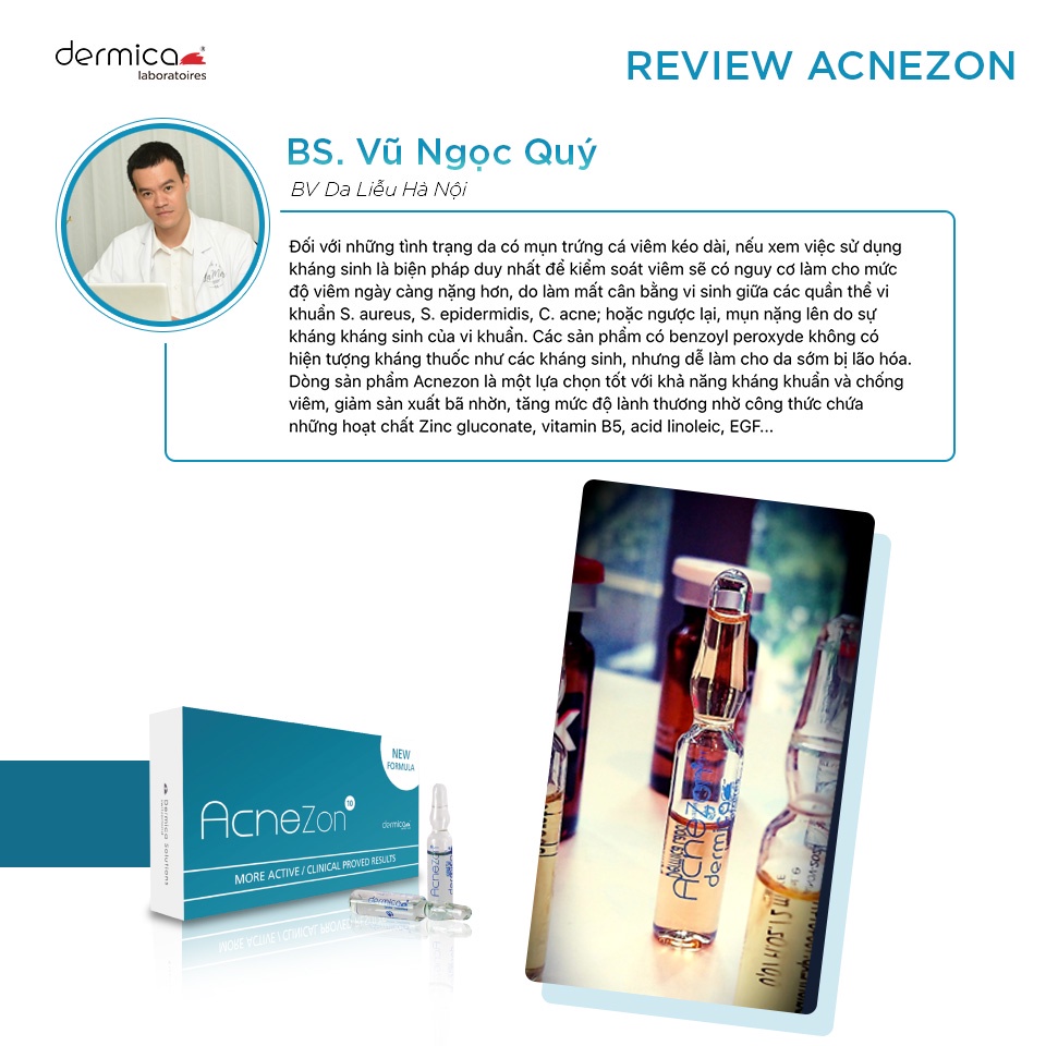 Tinh chất cho da mụn AcneZon Dermica Thụy Sĩ