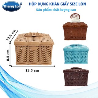 Hộp đựng khăn giấy vuông size lớn 13.5 x 13.5 x 8.5cm