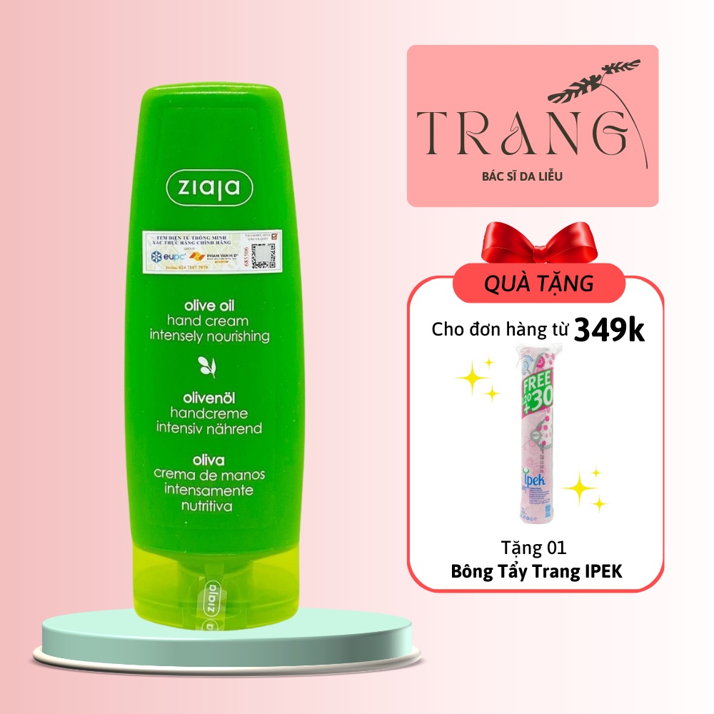 Kem Dưỡng Tay & Móng Ô liu Ziaja Olive Oil Hand Cream Intensely Nourishing 80ml - Dr.Trang