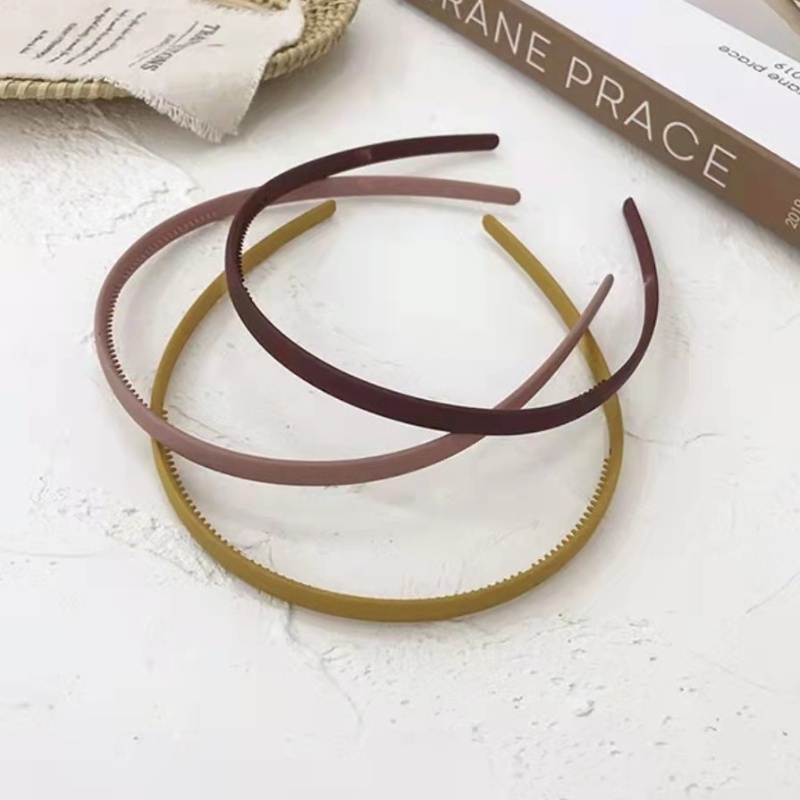 Băng Đô Cài Tóc 0.8cm Màu Sắc Đơn Giản Phong Cách Hàn Quốc