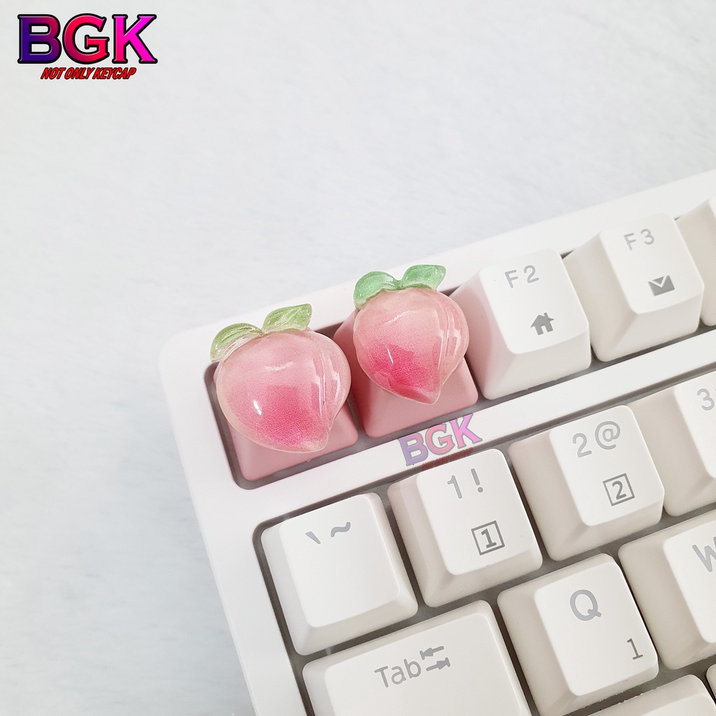 Keycap Nút Bàn Phím Cơ Hình Quả Đào Mọng Nước Dễ Thương Keycap Artisan
