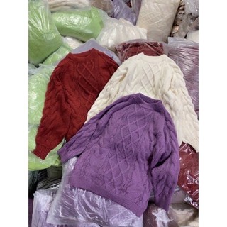 55-80KG Áo len bigsize vặn thừng so hot