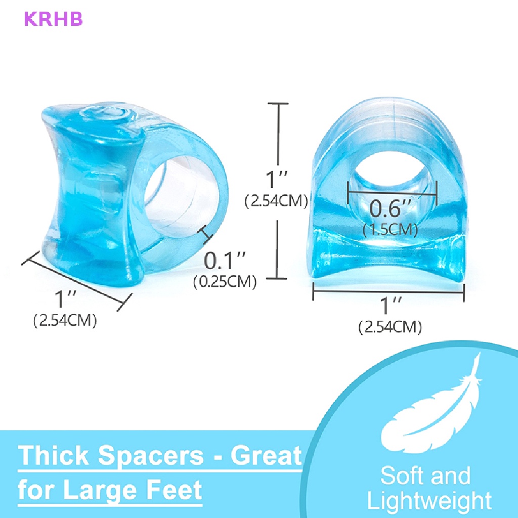 Set 2 Đệm Silicone Tách Ngón Chân Giảm Đau Tiện Dụng Mới