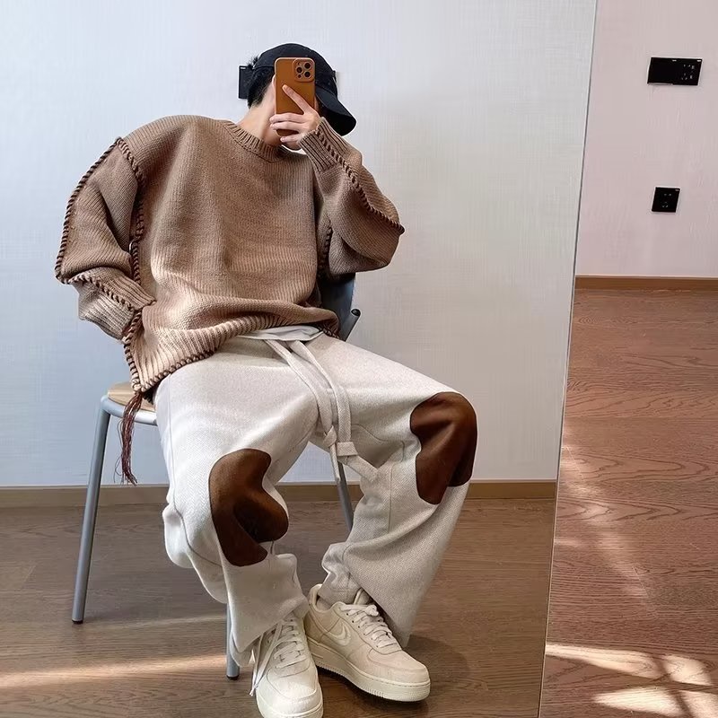 Áo Khoác Len Dáng Rộng Dày Dặn Thời Trang Cho Nam