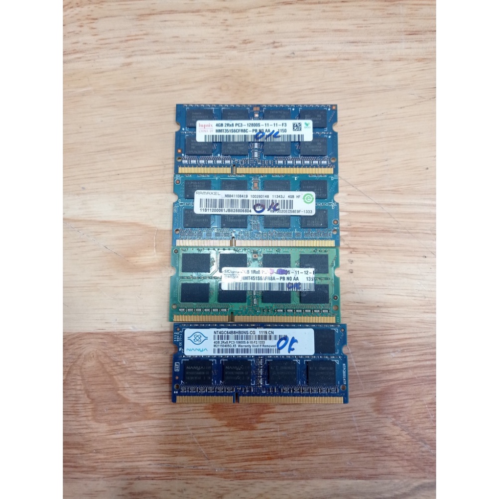 Ram laptop ddr3 1gb - 2gb - 4gb  hàng tháo máy