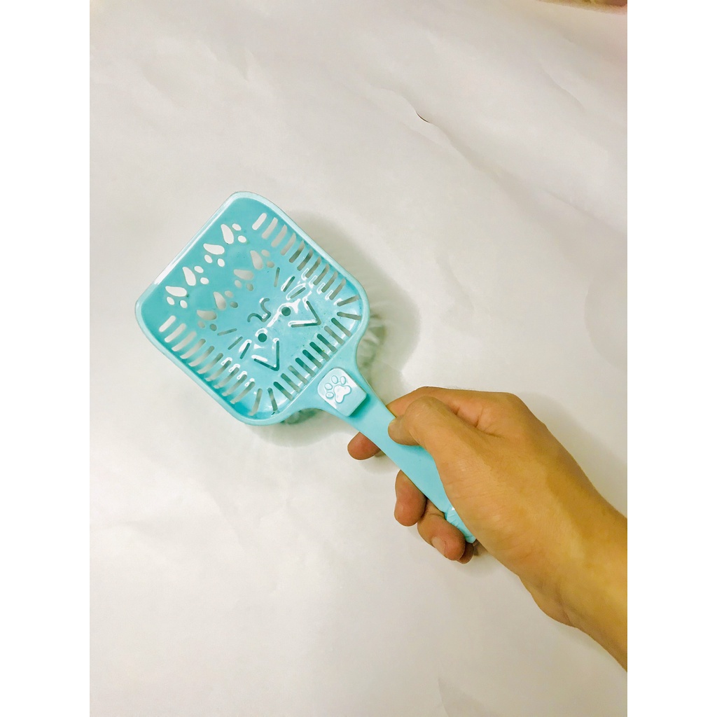 Xẻng Hót phân mèo cao cấp xúc cát mèo size lớn 21x9cm Màu ngẫu nhiên