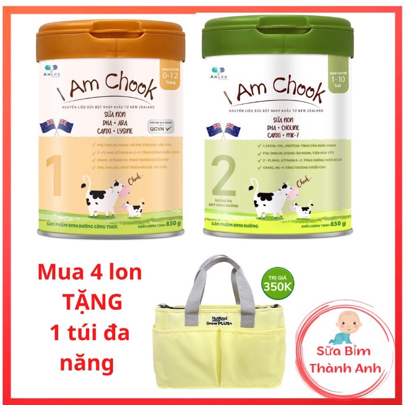 Sữa I Am Chook Số 1,2 - lon 850g