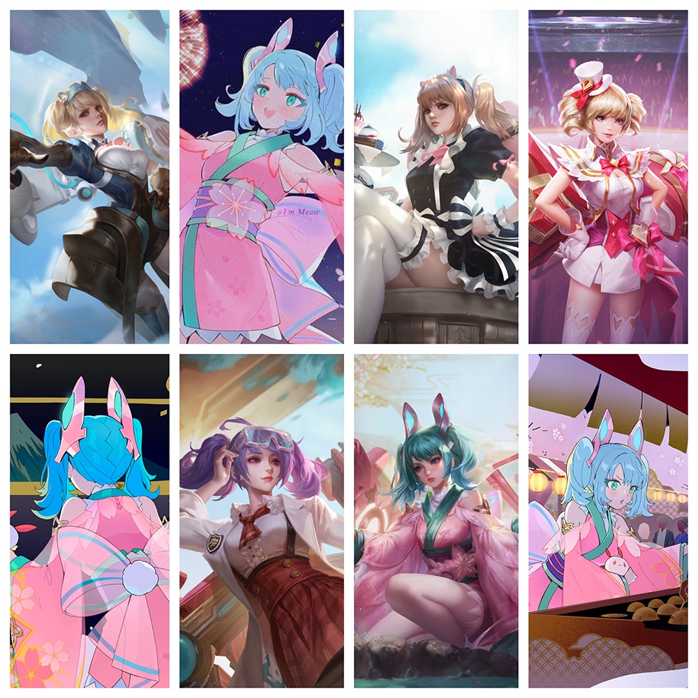 Set Poster A4 in hình Liên quân game Arena of Valor áp phích anime chibi treo tường xinh xắn độc đáo sưu tầm