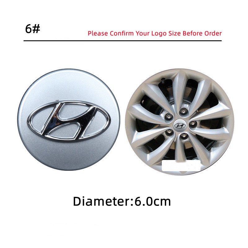 Set 4 Nắp Đậy Trục Bánh Xe Hơi Hyundai Elantra 57mm / 60mm / 65mm