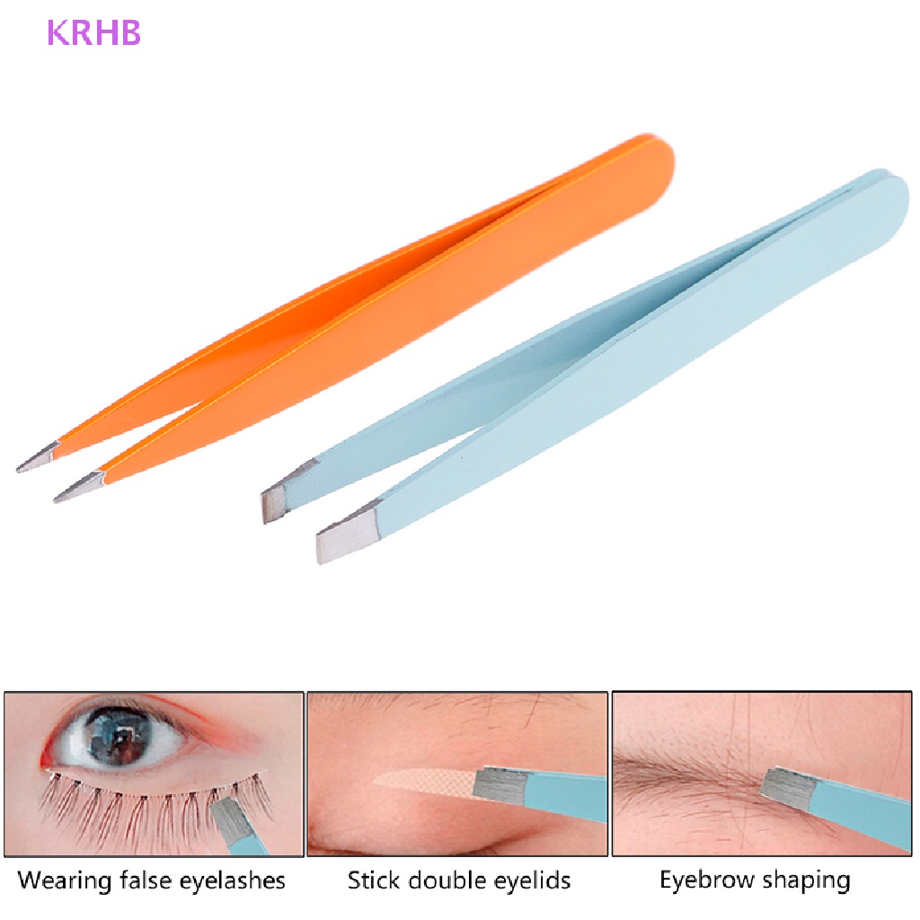 Nhíp Nhổ Lông Mày Đầu Phẳng Bằng Thép Không Gỉ