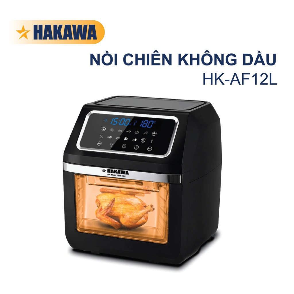 Nồi Chiên Không Dầu 12L HAKAWA HK-AF12L - Bảo hành chính hãng 2 năm