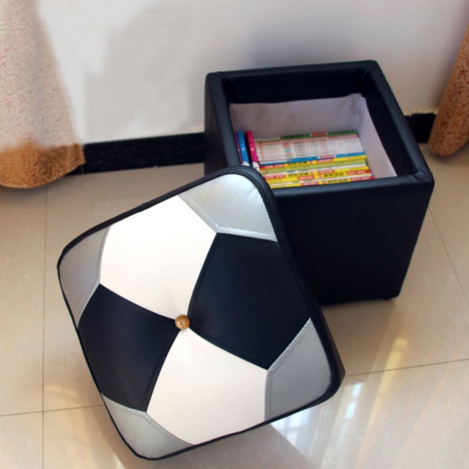 Small Leather Stool Sofa Stool Storage Stool Door Trial Shoes Change Foot Bench Square Leather a Blo