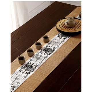 Chiếu Tre Trải Thêu Hoạ Tiết Trải Bàn Trà,Deco Bàn Ăn,Bàn Trà,Bàn Làm Việc,Thiền Phòng,deco chụp ảnh
