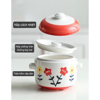 Thố chưng yến cách thủy, hũ chưng yến bằng sứ cao cấp
