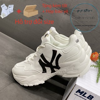 Giày mlb ny, sneakers Mlb Ny chữ đen, Giày ny thân trắng size 36- 43 [pipistore]